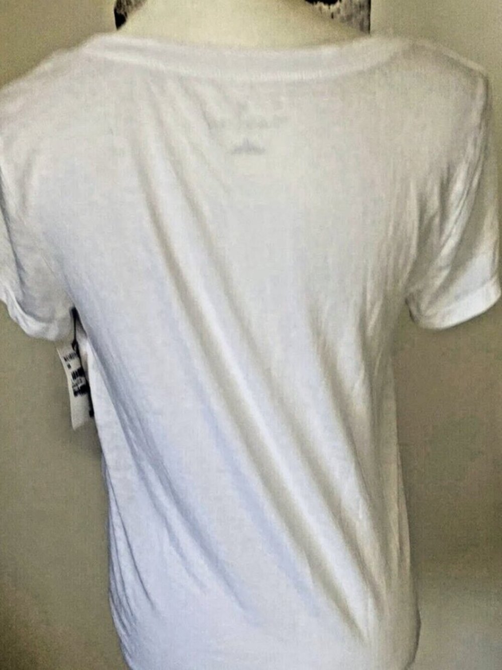 White Side Tie Knot Short Sleeve Crew Neck Tee Women’s NWT